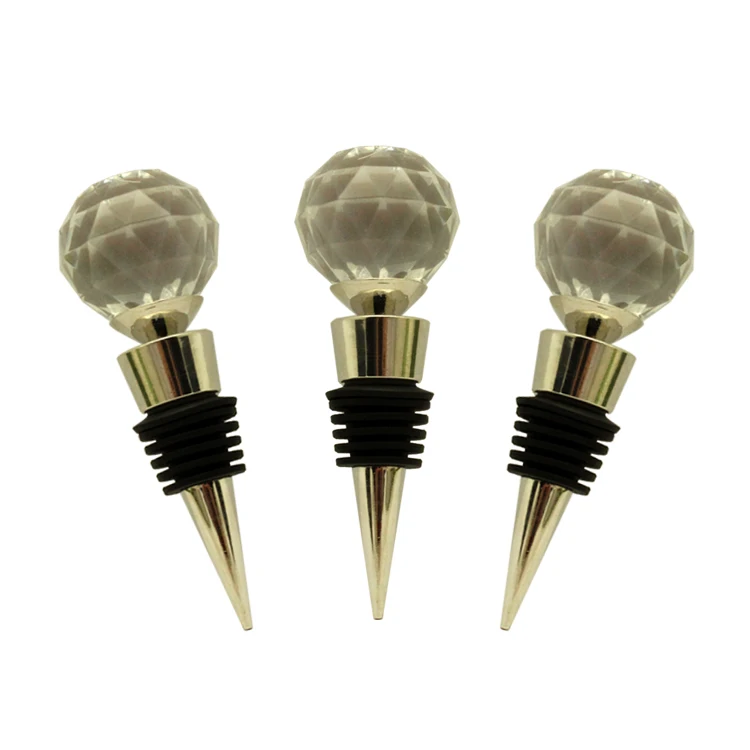 best selling product wine bottle stopper clear ball crystal wine bottle stopper for wedding gifts