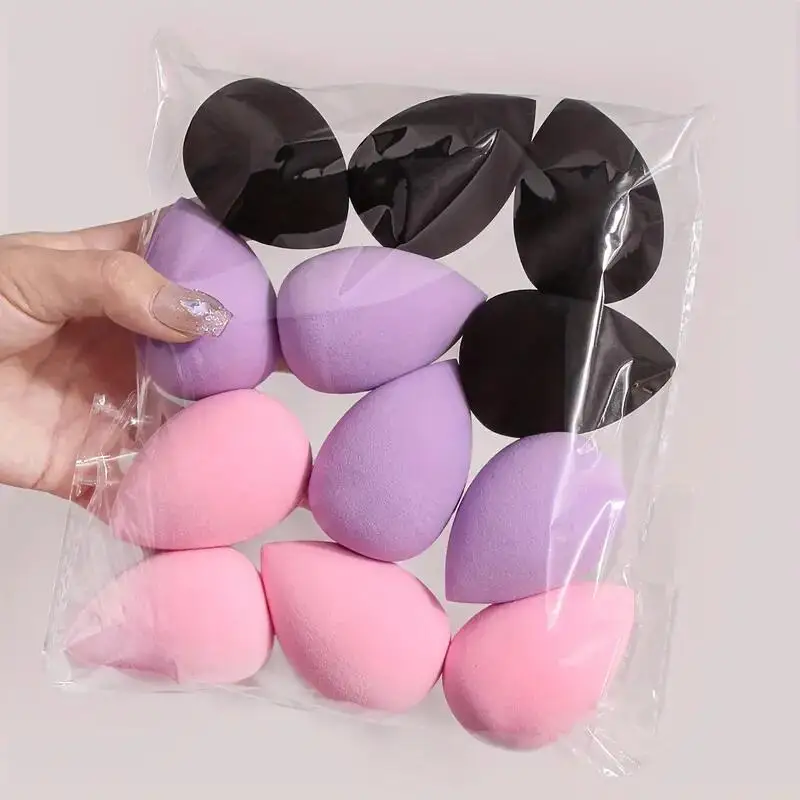 12pc/pack Medium Size Multicolor Makeup Sponge For Perfect Liquid Cream Powder Application Non-latex Wet Dry Dual use Foundation