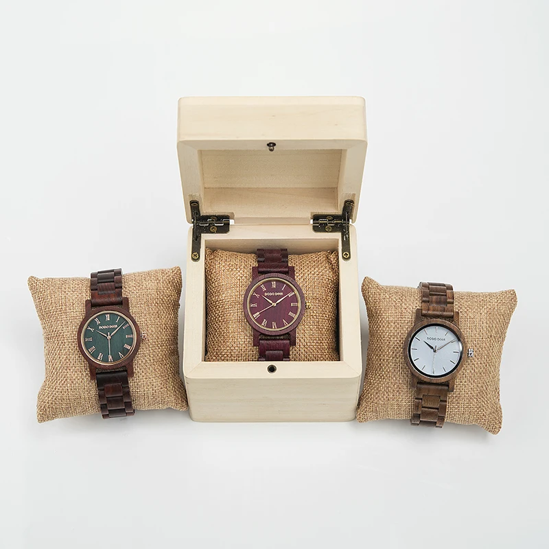 DODO DEER 2021 OEM ODM женские кварцевые часы Reloj De Bambu деревянные наручные Holz