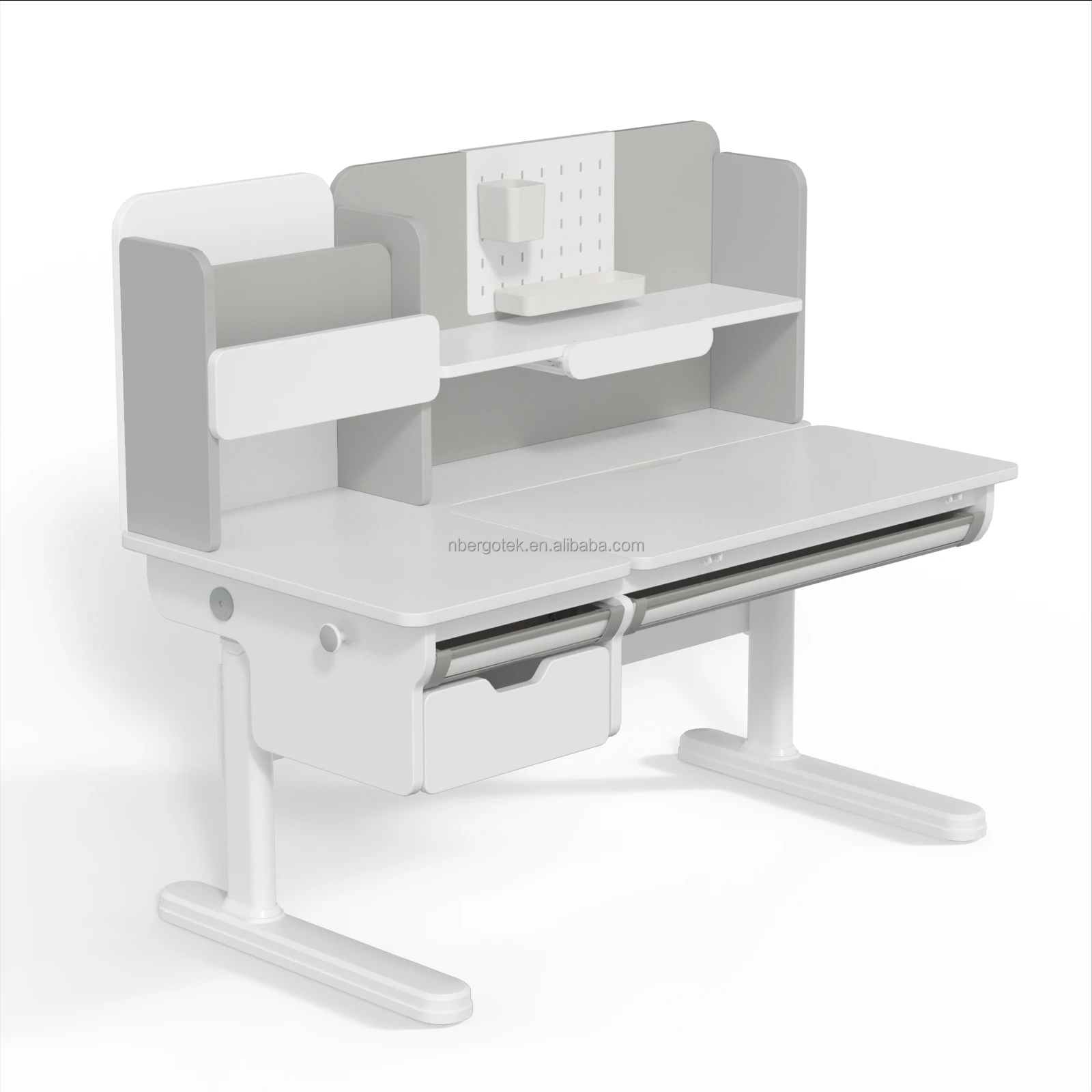 Height Adjustable  Ergonomic Children Homework Table With Bookshelf Home Furniture Manufacturer Study Desk And Chair For Kids