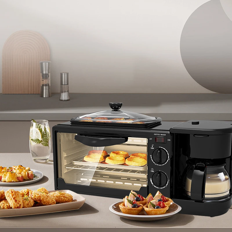 Home Use Multifunctional 3 In 1 Breakfast Makers Electric Coffee Toaster Braekfast Making Machine
