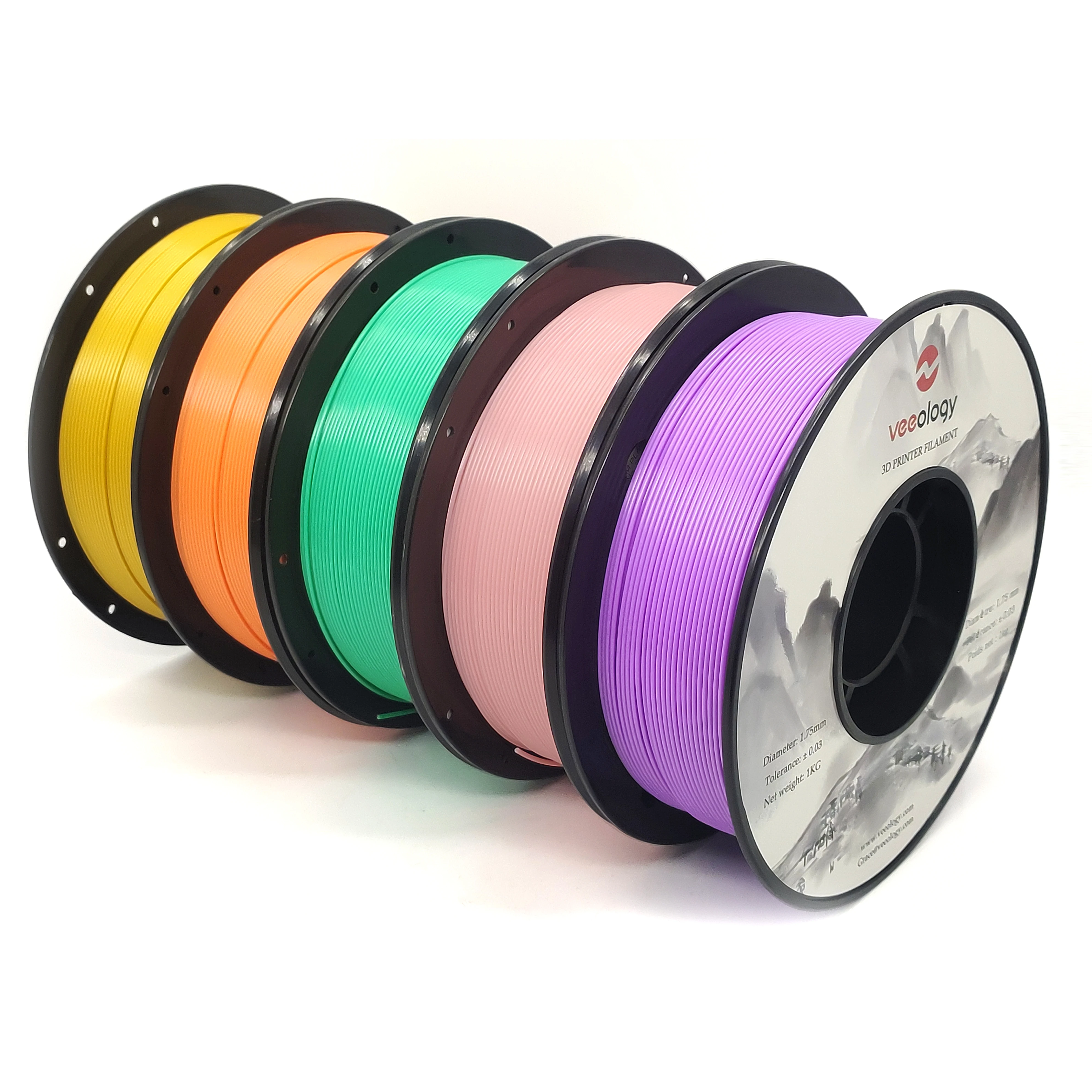Wholesale 1KG Vacuum packagingrainbow Factory price PLA PETG ABS TPU 3d printer filament pla