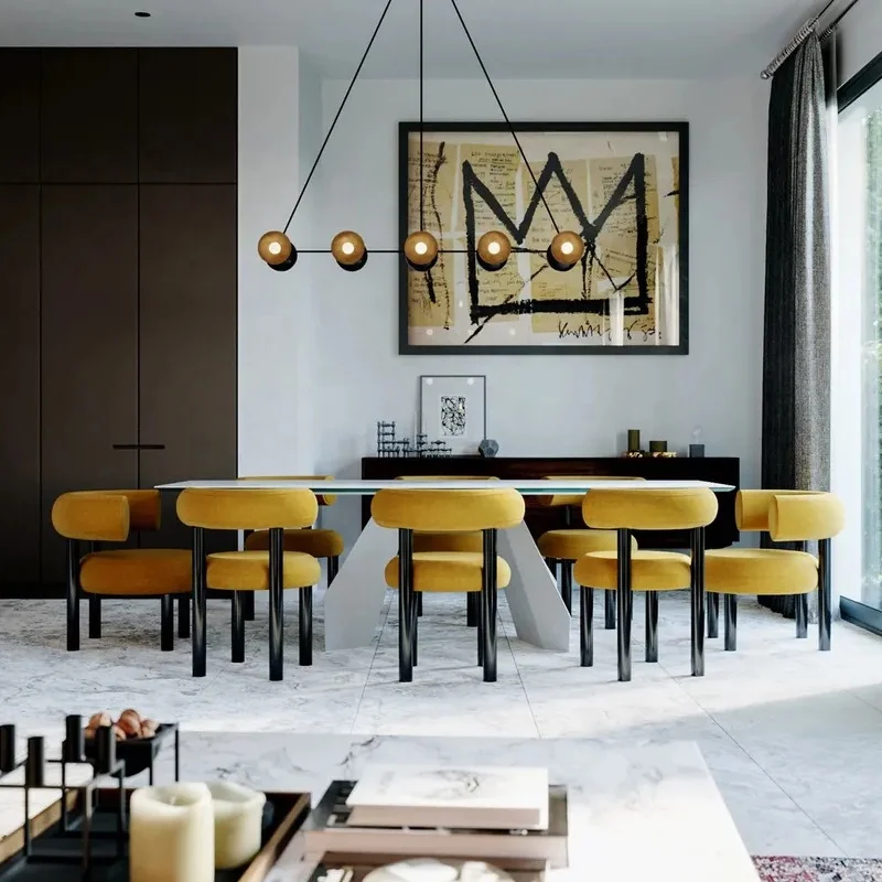 Modern Iron Rrame Wire Side Dining Chair Chrome White Black Metal Style Time Coffee House Packing Room Restaurant chairs