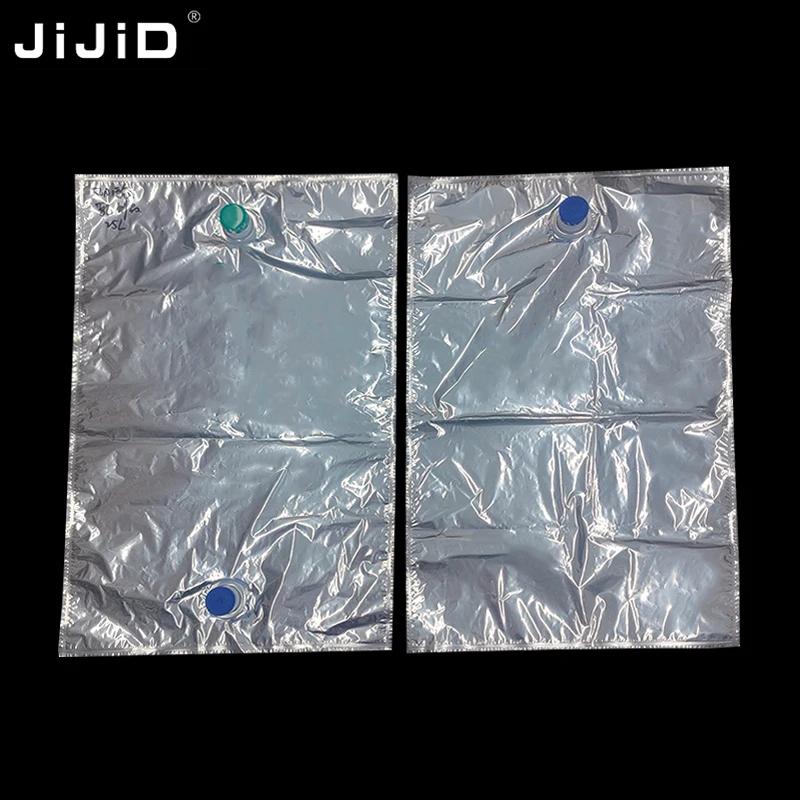JIJID Anti-explosion Connecting Metalized BIB Spout Aluminum Foil Bag In Box Aseptic BIB Bag For Liquid Dairy Milk Yogurt