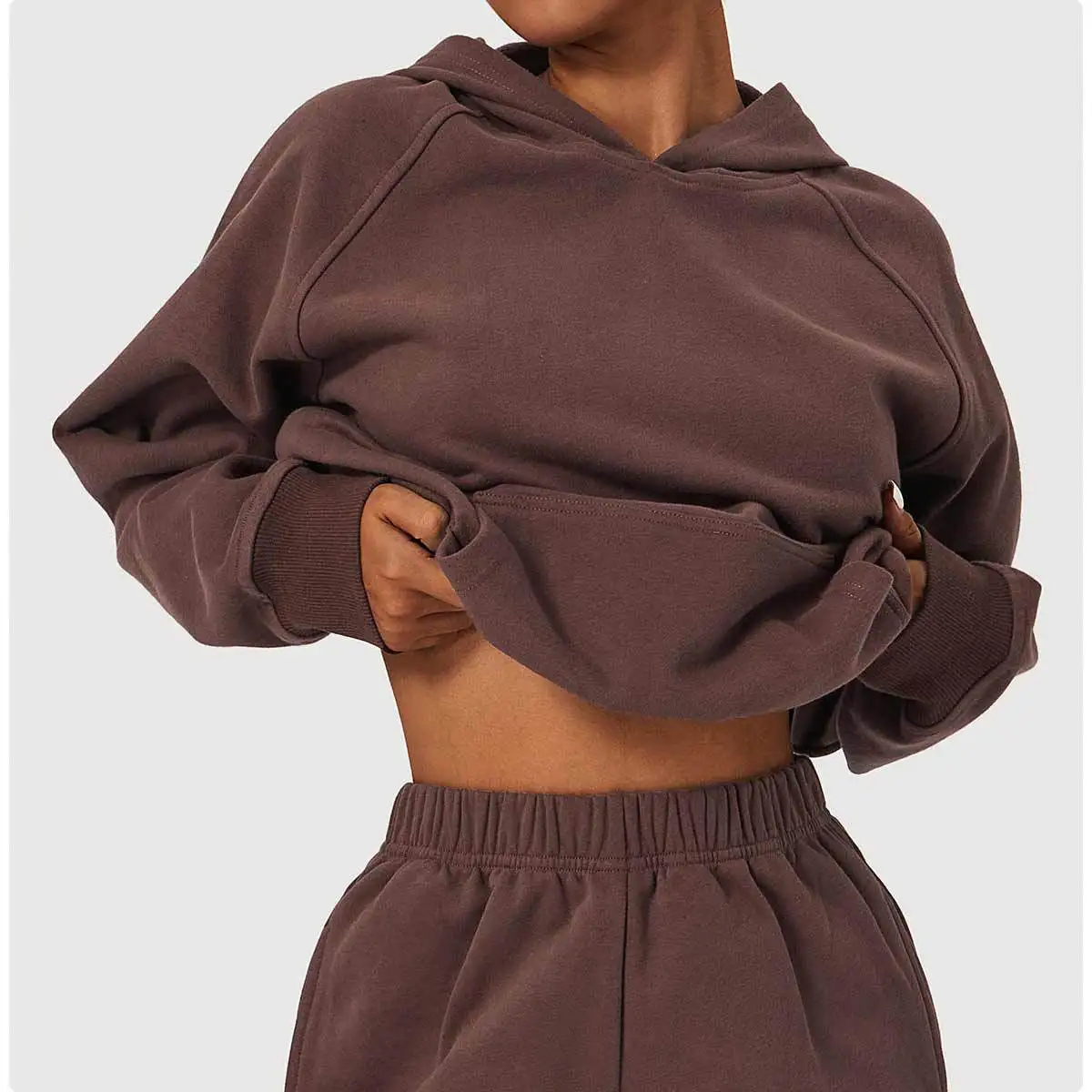 Wholesale Plain Design For Women Men Double Layer Custom Hoodie With No String