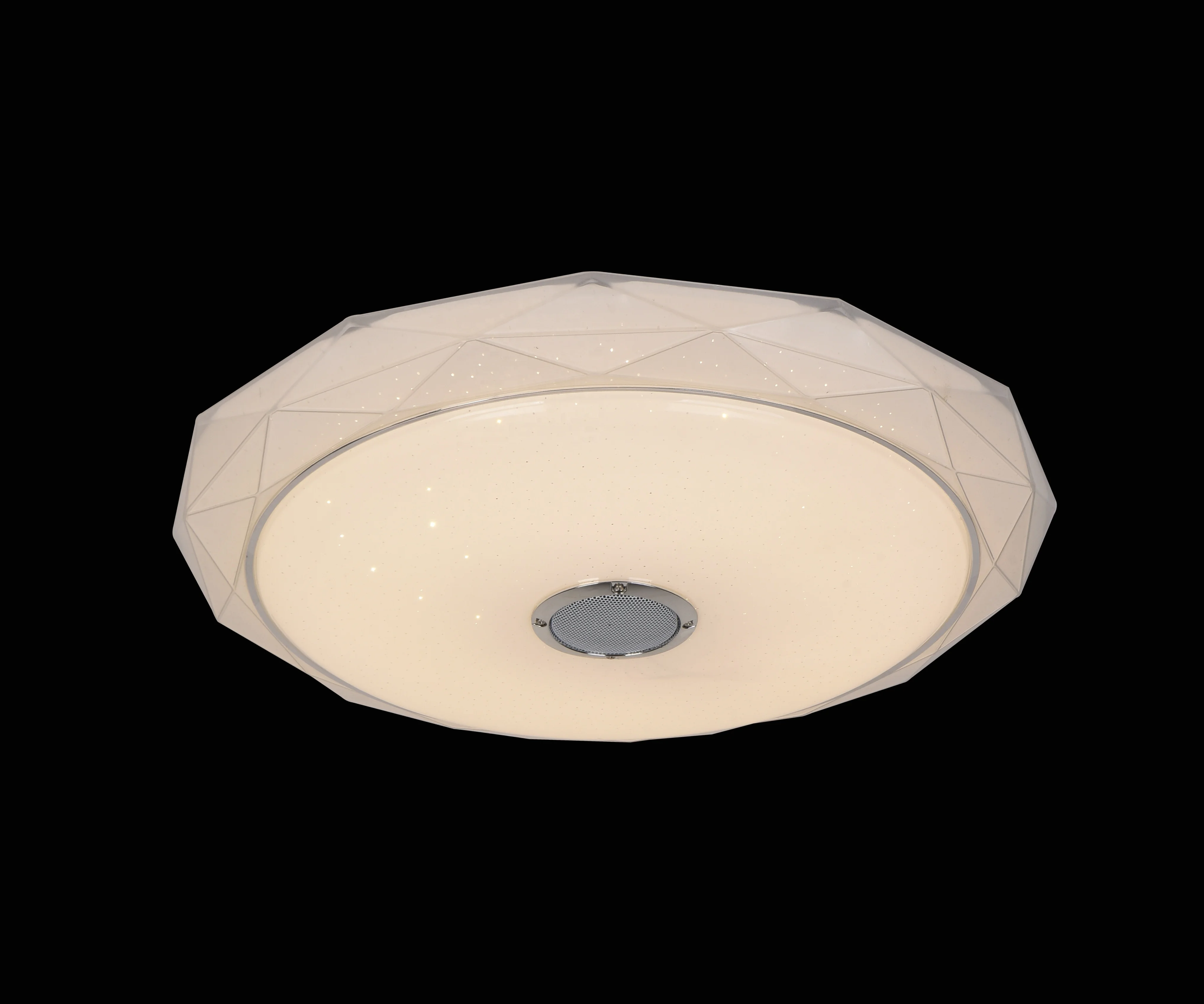 Fancy Ceiling Lights with Blueteeth Speaker Dimmable Home Lamps Crystal with Stars Bright Smart Music Lighting Remote Control