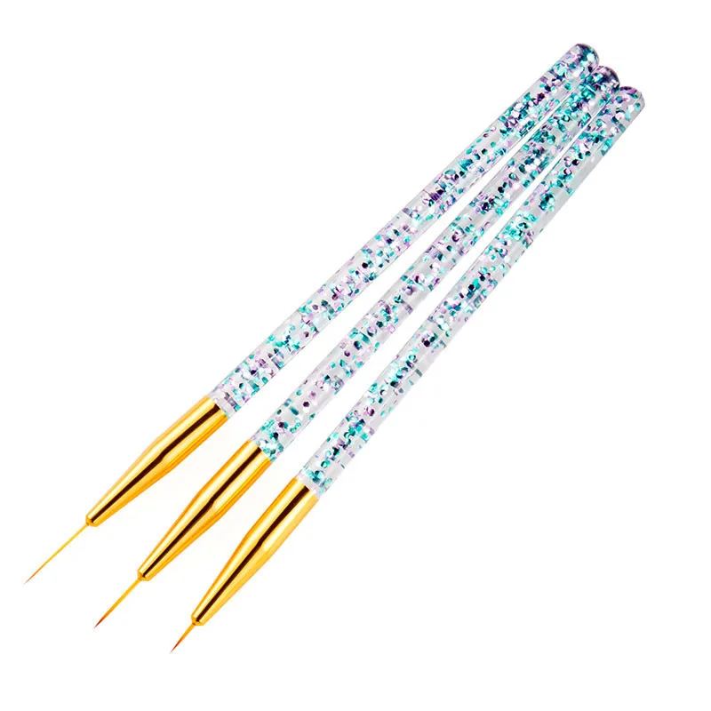 Professional Metal Handle Nail Art Brushes Set Line Art Brush Nail Extension Tool Pen Nail Art Drawing Liner Brush