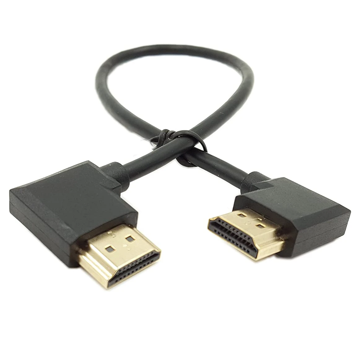 High speed 24k Gold Plated oem hdmi 90 degree support 1080P hdmi angle cable 19pin  hdmi cable 4k 3d