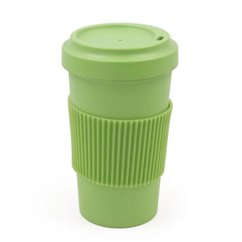 Customize Reusable Bamboo Fiber Coffee Cups Wheat Fiber Bamboo Coffee Mugs