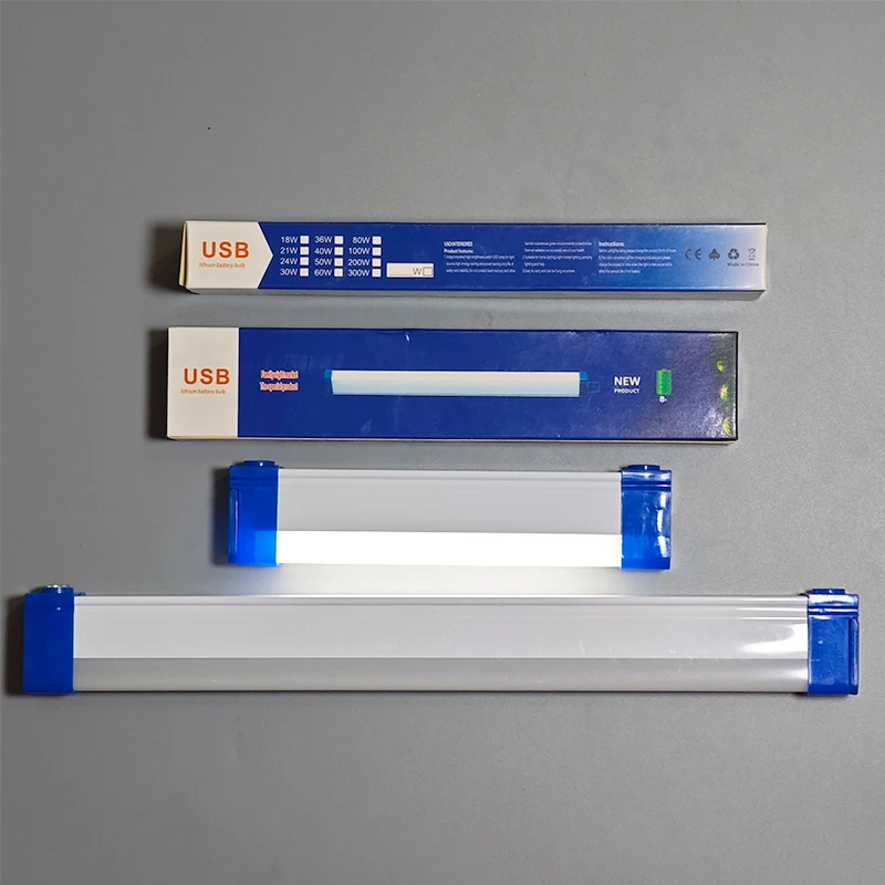 Battery Capacity Waterproof Rechargeable 20w 40w 60w Emergency Light Tube