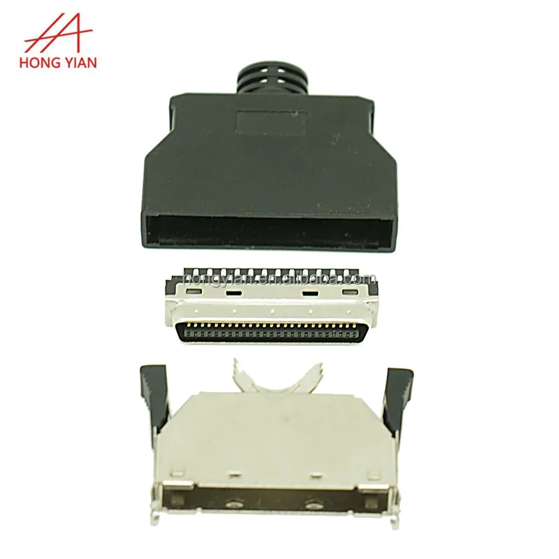 FPCN Solder Type Black Insulator White Insulator 14P 20P 26P 36P 50P Female Assembled Version SCSI Connector