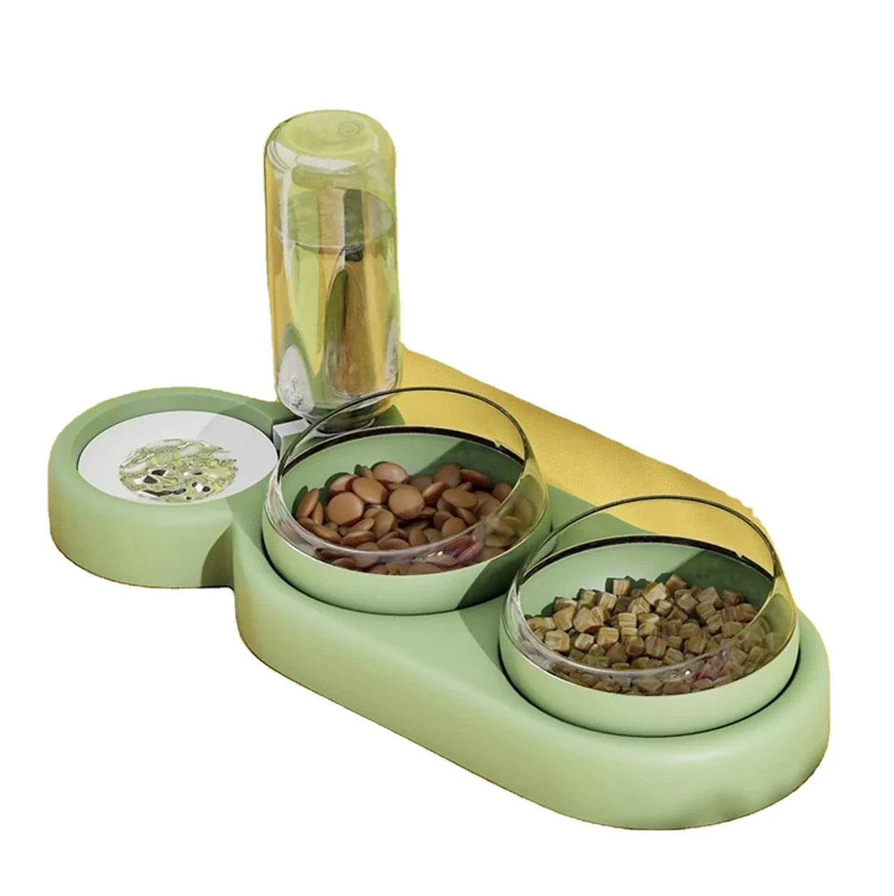New Pet Cat Bowl Automatic Feeder Dog Cat Food Bowl With Water Fountain