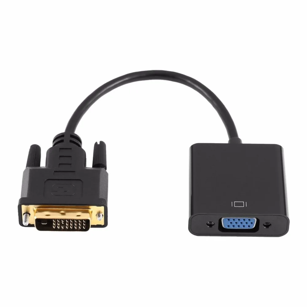 1080P DVI Male to VGA Female Adapter DVI-D to VGA Adapter 24+1 25Pin to 15Pin Cable Converter for PC Computer Monitor