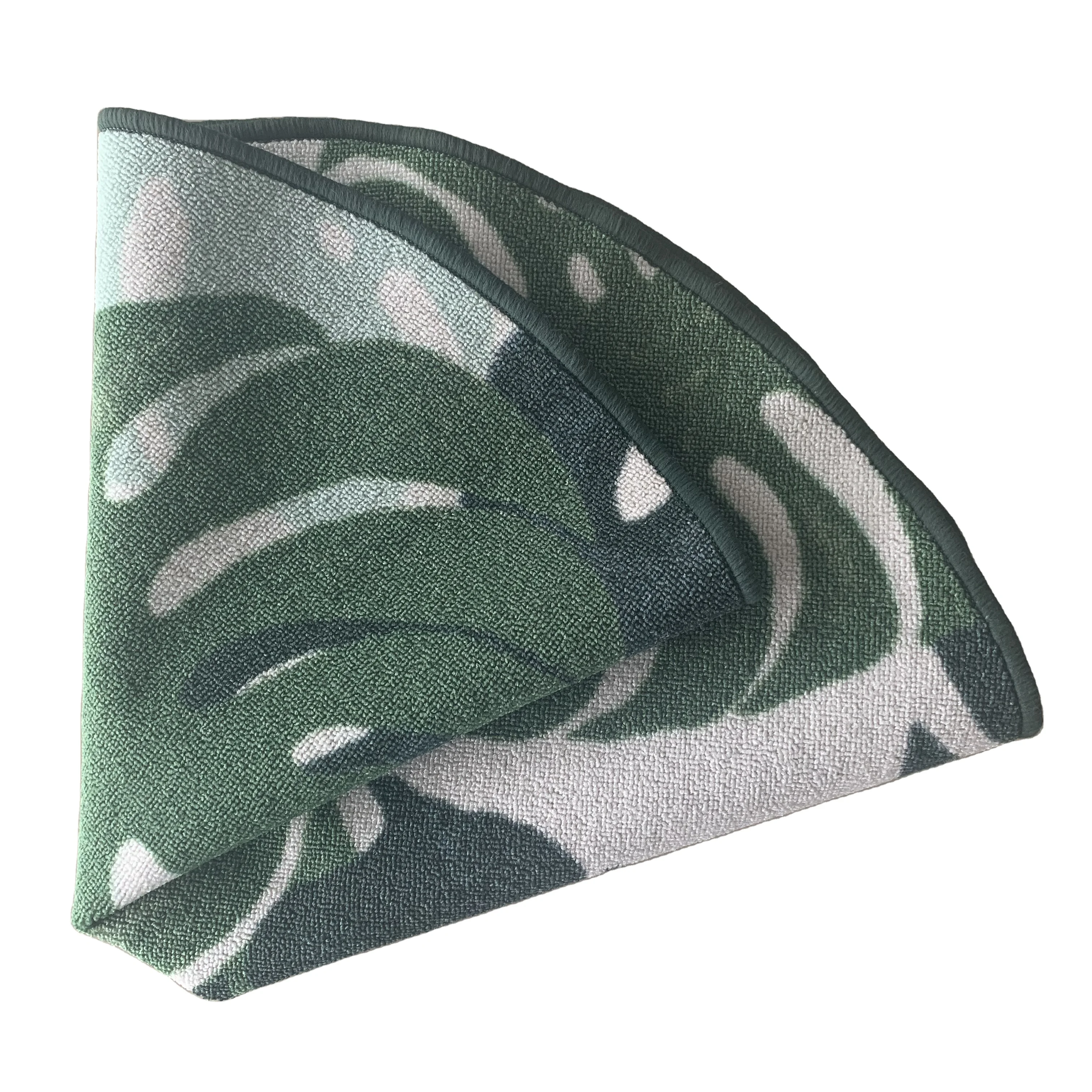 DONGWO 2023 New Design Green Round  Mat Custom Printed Living Room Carpet