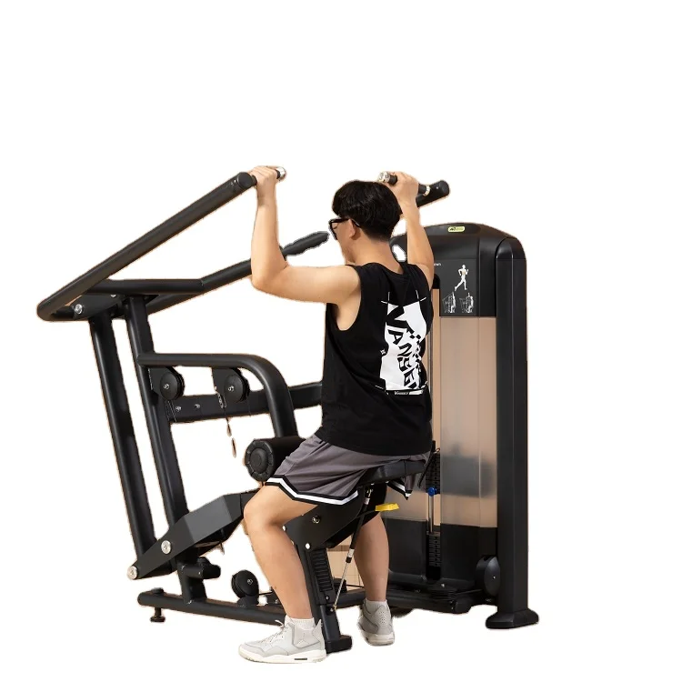Vertical Traction machine seated Lat Pulldown cable machines for exercising the back muscles