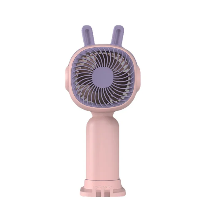 Battery Charging USB Portable Fan With Base Rechargeable Cartoon Mini Fan