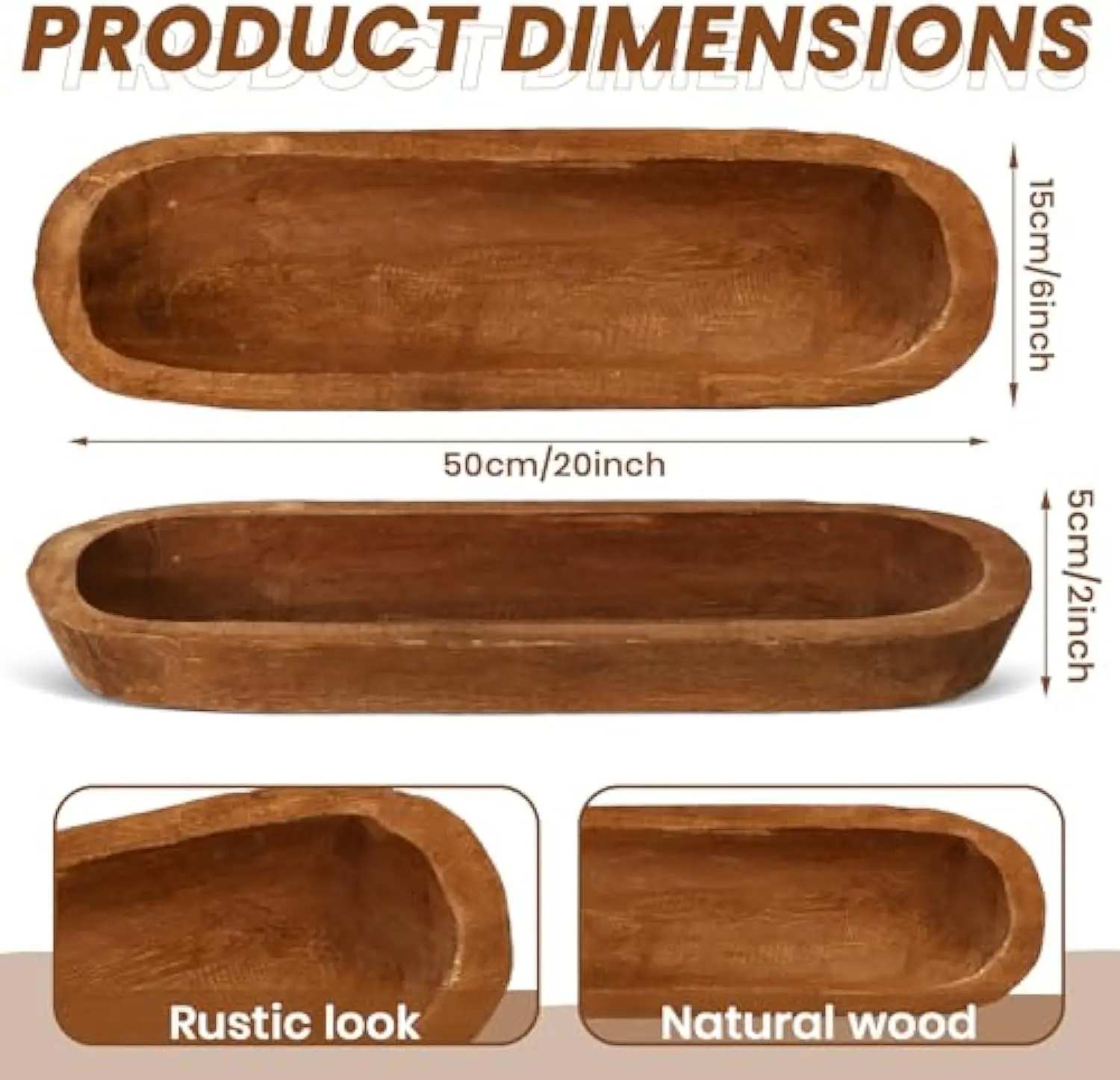 antique rustic living kitchen home decorative fruit bowl multi wick paulownia wooden dough candle key bowl long