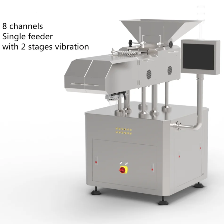 Automatic 8 channel capsule pill counting bottling production line manufacturer