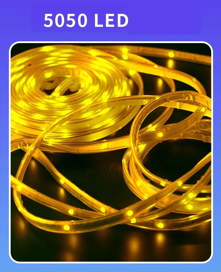 30 meter LED strip PVC tube 5050RGB outdoor waterproof colorful decorative light