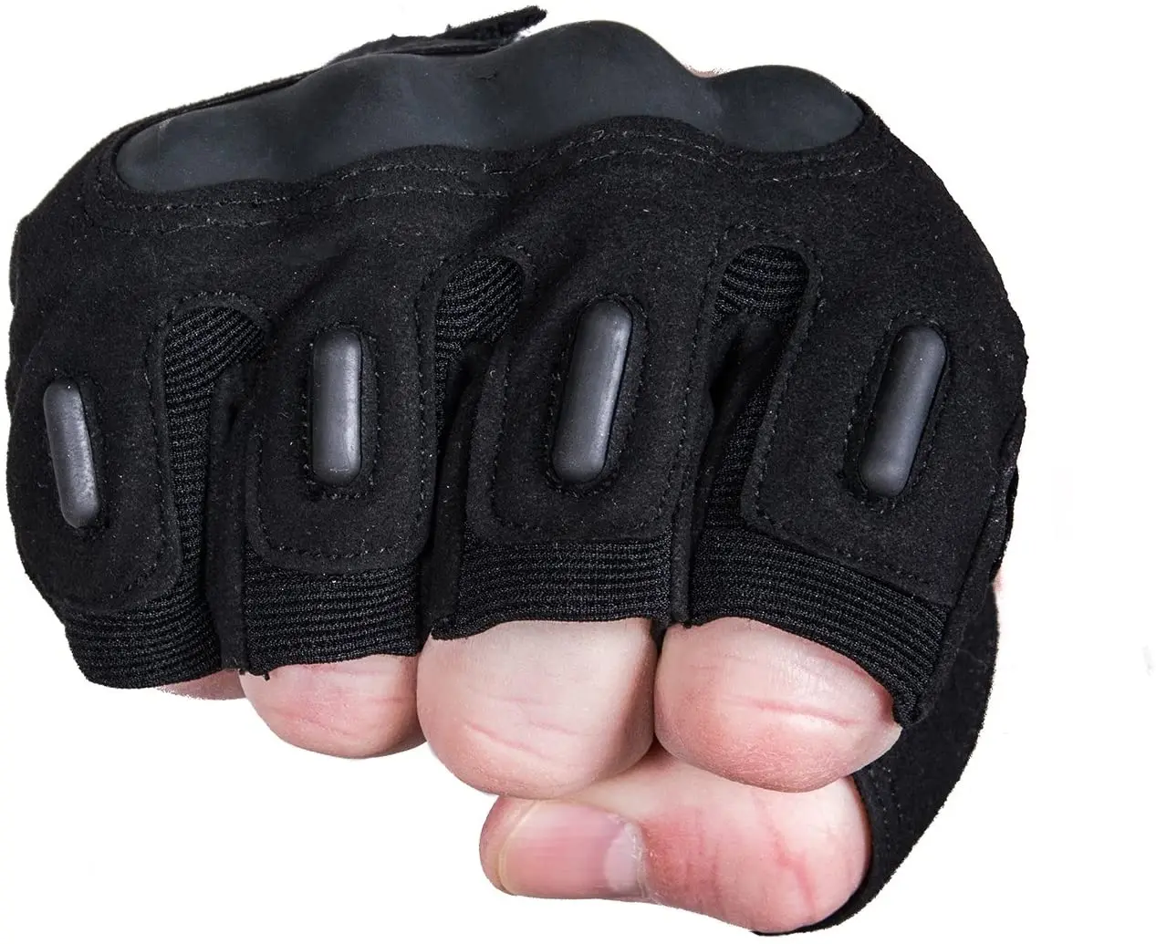 Premium Fingerless Hard Knuckle Motorcycle Military Tactical Combat Training Army Shooting Outdoor Gloves