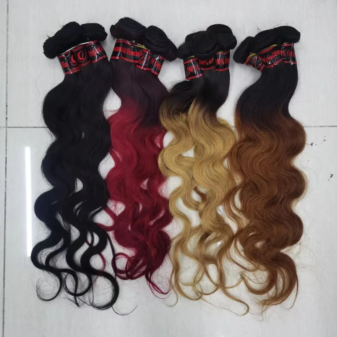Лидер продаж цветные волнистые бразильские волосы