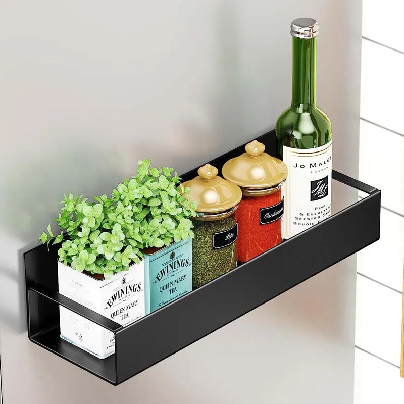 2 Pack Magnetic Spice Rack for Refrigerator Moveable Seasoning Spice Organizer for Fridge and Microwave Oven