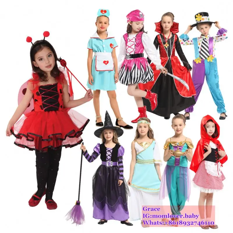 2024 Girl Disguise Fancy Dress Carnival Witch Clothes Girl Princess Rapunzel Cosplay Costume For Halloween Kids Party Dress