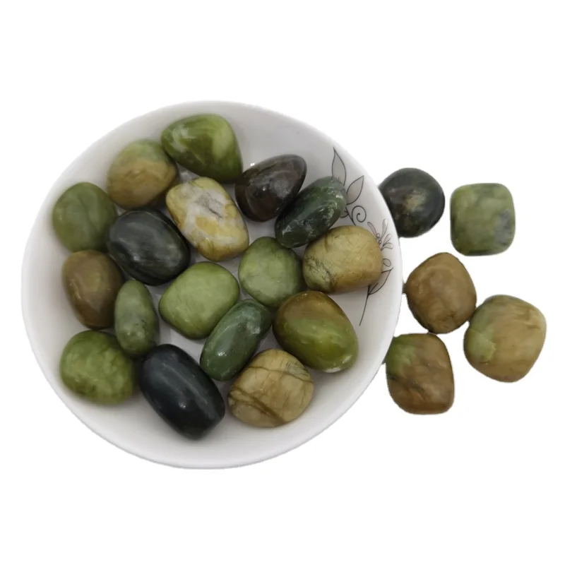 Best Selling Natural Products Quartz Olivine Tumble Stones Bulk Crystal For Craft