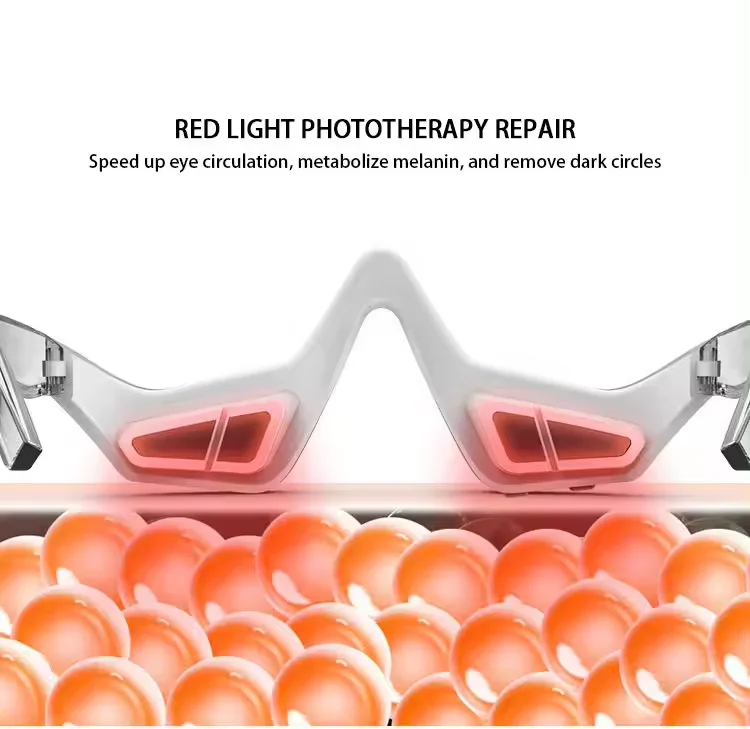 Smart Portable Type-C Eye Massager with Red Light Therapy Anti-Aging 3 Gears Vibration Anti-Wrinkle for Face