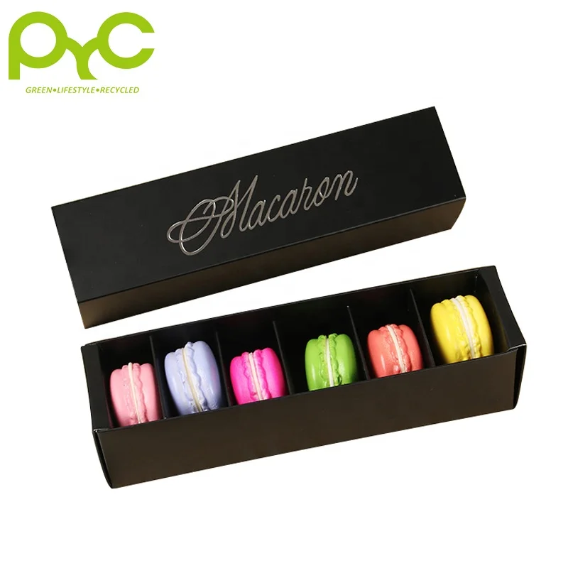 Прямая поставка с завода упаковочная коробка для пищевых продуктов макарон 6 Мини-пирожных маленькая картонная в