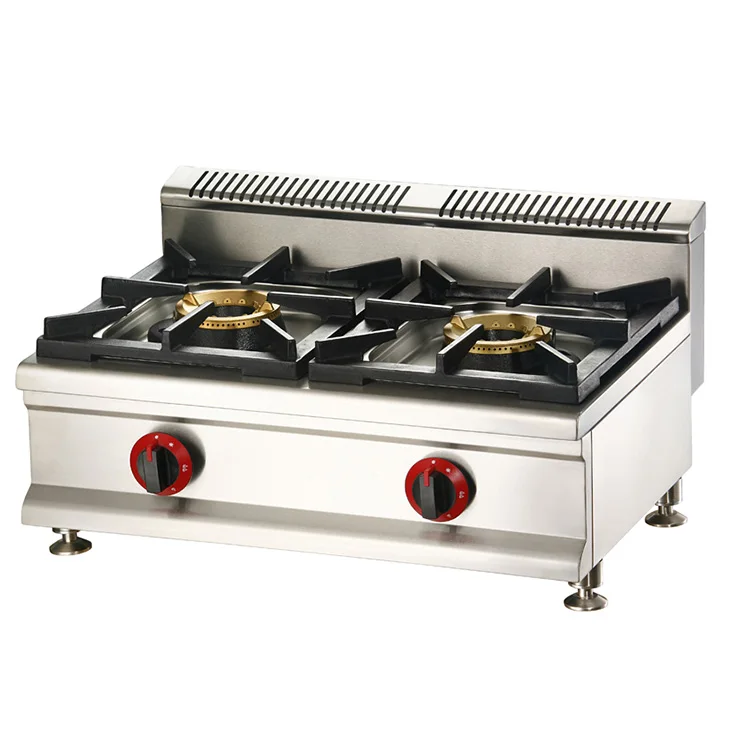 Высококачественная недорогая горелка с двойной горелкой, коммерческая газовая плита для отеля