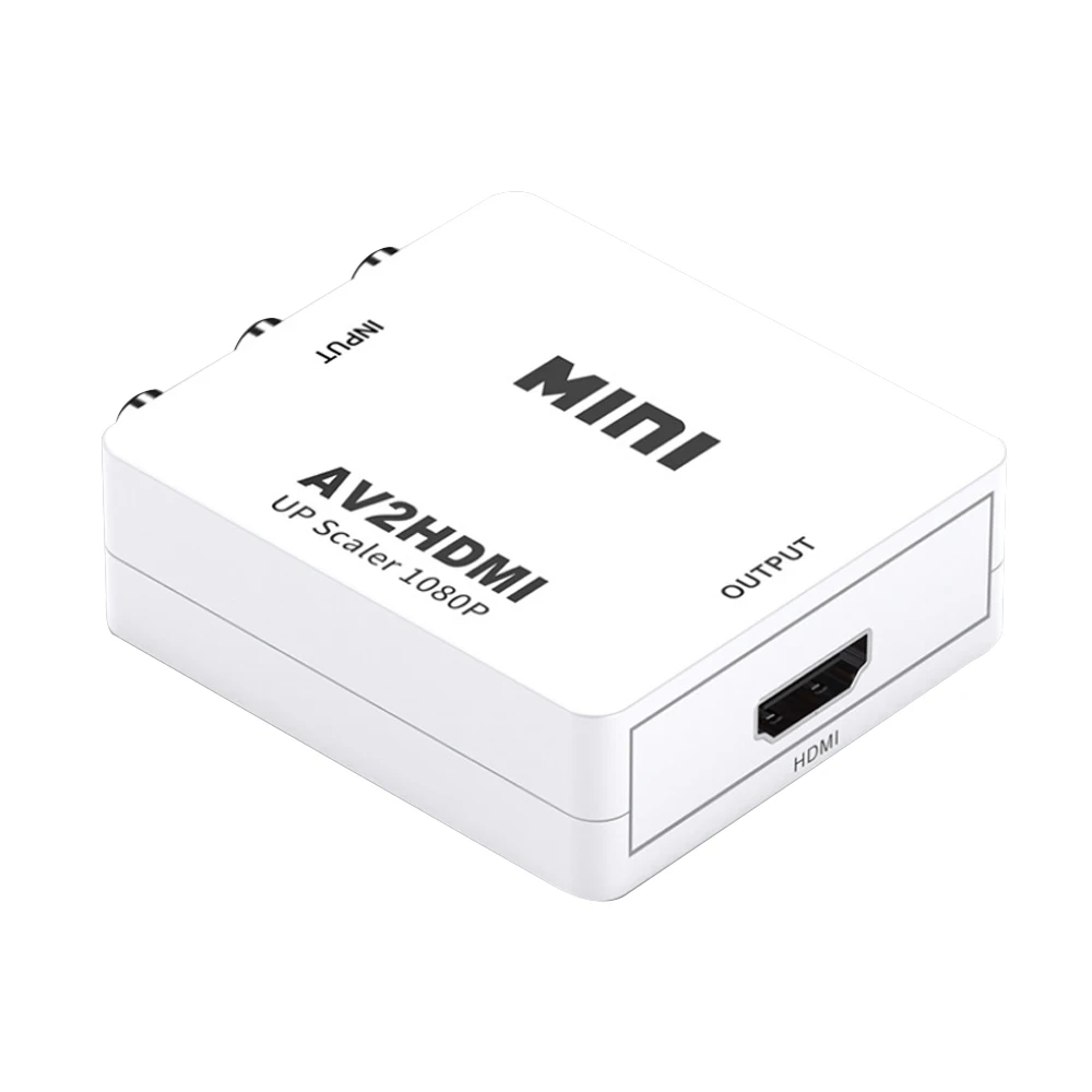 Factory Price Portable White Black Box HDMI2AV OEM 1080P HD HDMI/VGA/AV Converter for HDMI VGA2HDMI Video Converter