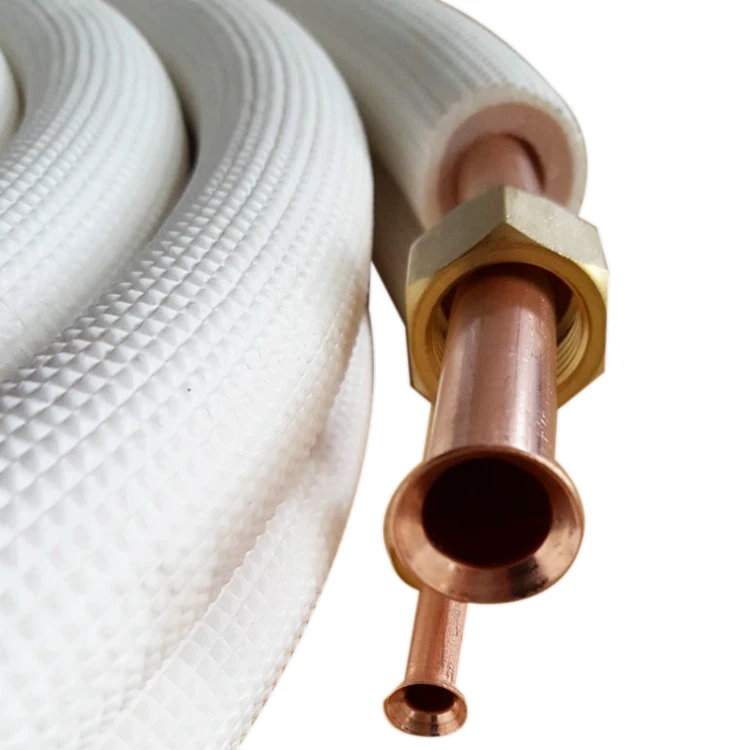Air customized size Conditioner Insulated Copper Pipe/Tube Air conditioning pipes C10100 C10200 C11000 99.9% Pure Copper Tube