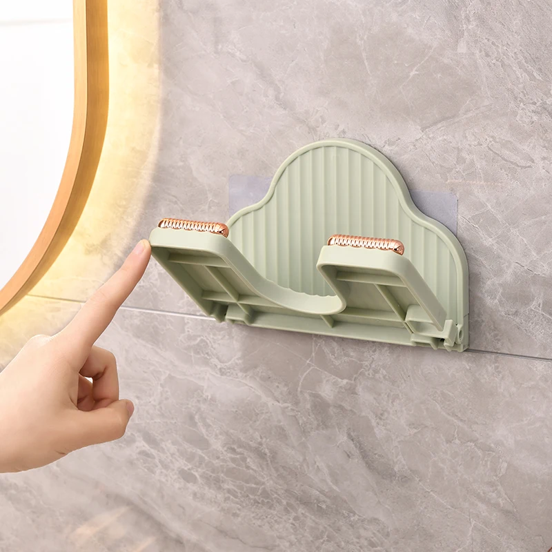 New Hair Dryer Shelf Hook Blow Hair Care Tools Bathroom High Quality Organizer Storage Rack Wall Mounted Hair Dryer Stand
