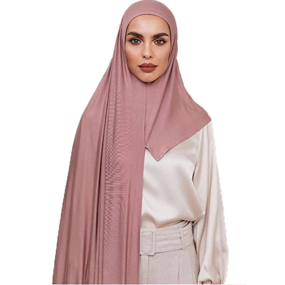 Muslim Dubai solid color scarf jersey fabric hijab fashion modern hijab for muslim women