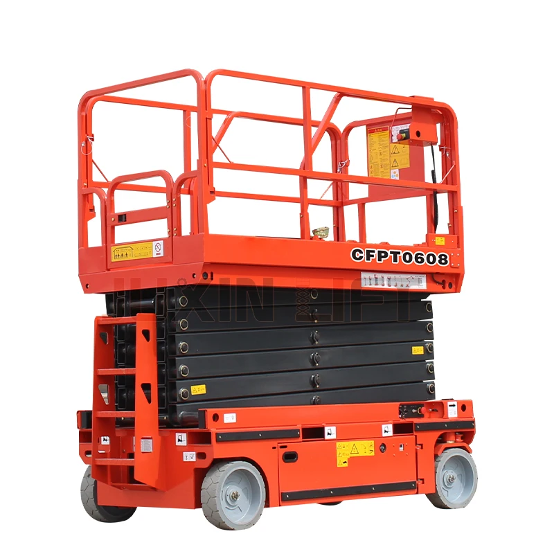 Сверхмощный подъемник с аккумуляторной батареей, ножничный подъемник, воздушная Рабочая платформа, Китай, мужской подъемник