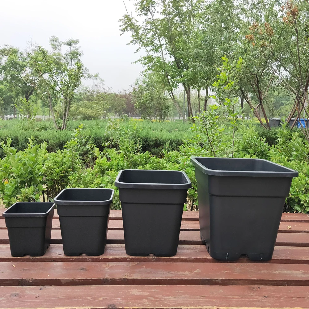 Garden Home Hotel Outdoor Indoor Large Artificial Wicker Rattan Pe Square Plastic Flower Pots For Plants