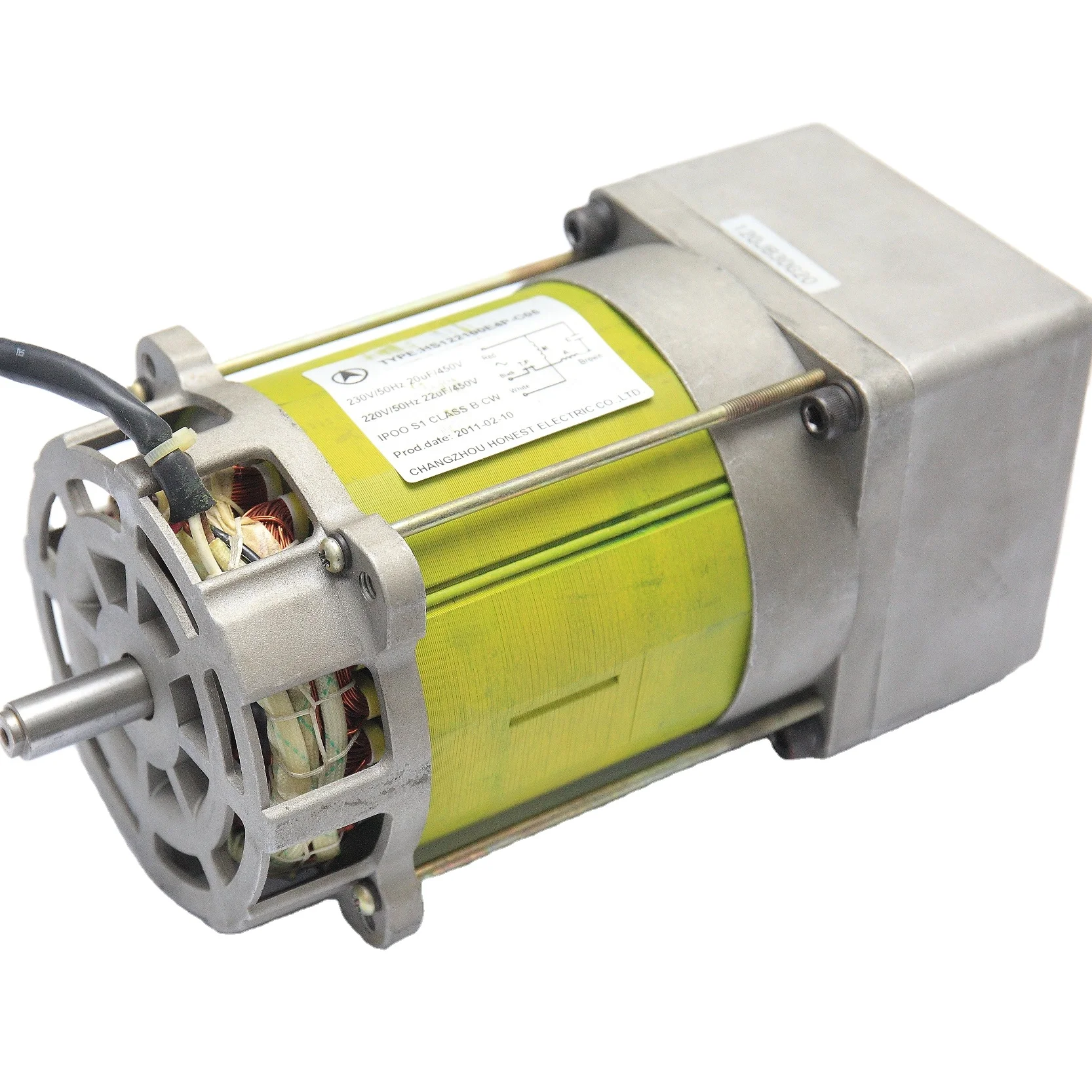 4 pole 220V 50Hz  543W 1400rpm  AC motor for paper shredder