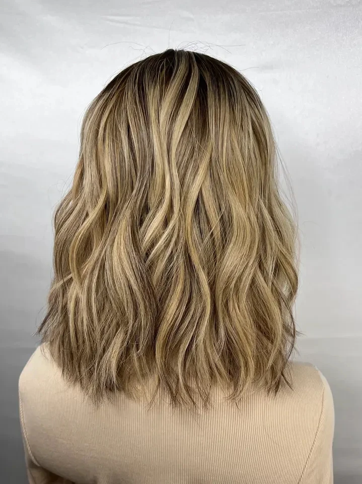 8-14 inches Blonde Highlight Color Body Wave Short Bob Cut Wig Virgin European Cuticle Human Hair Lace Front Wigs For Women