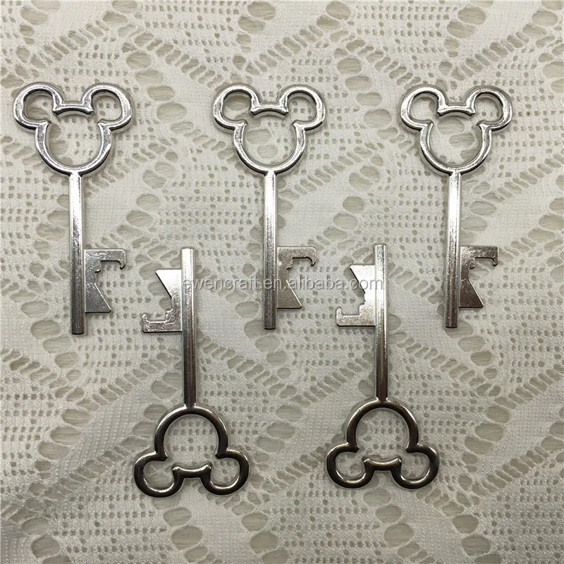 
1000pcs/lot Wholesale Best Wedding Thank You Gifts for Guests Party Favors Mickey Key Bottle Opener 