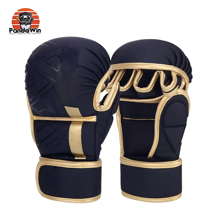 Low MOQ highest quality customized boxing fighting MMA Gloves cage ring mma gloves cowhide leather custom logo mma gloves