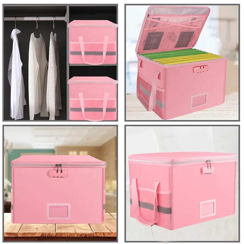 File Organizer Box Fire Proof File Storage Box With Lock Fireproof Document Letter Legal File Safe Important Value Organizer