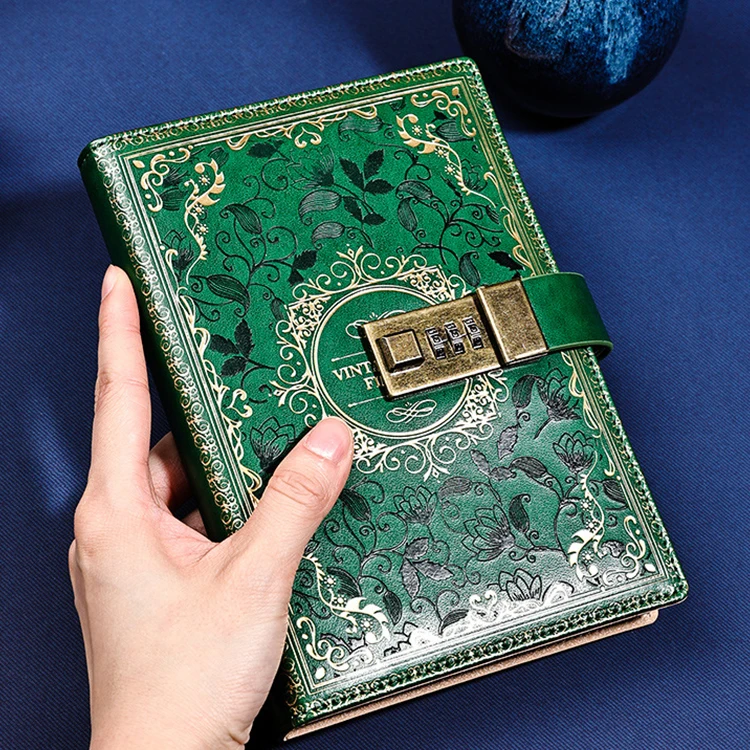 Wholesale Customised Kraft Paper Vintage Notebook Planner Journa Manifesting Bible Gratitude Prayer Vampire With Lock Diary