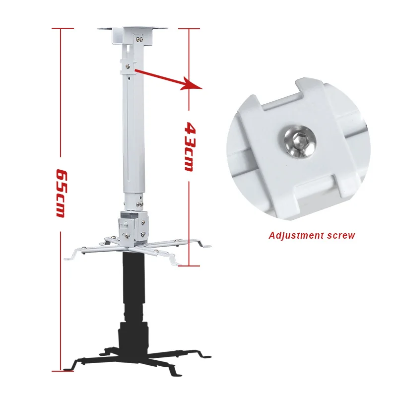 Retractable Rotatable General Purpose Better Projector Ceiling Mount Bracket Lift Kits For Projector Monitor