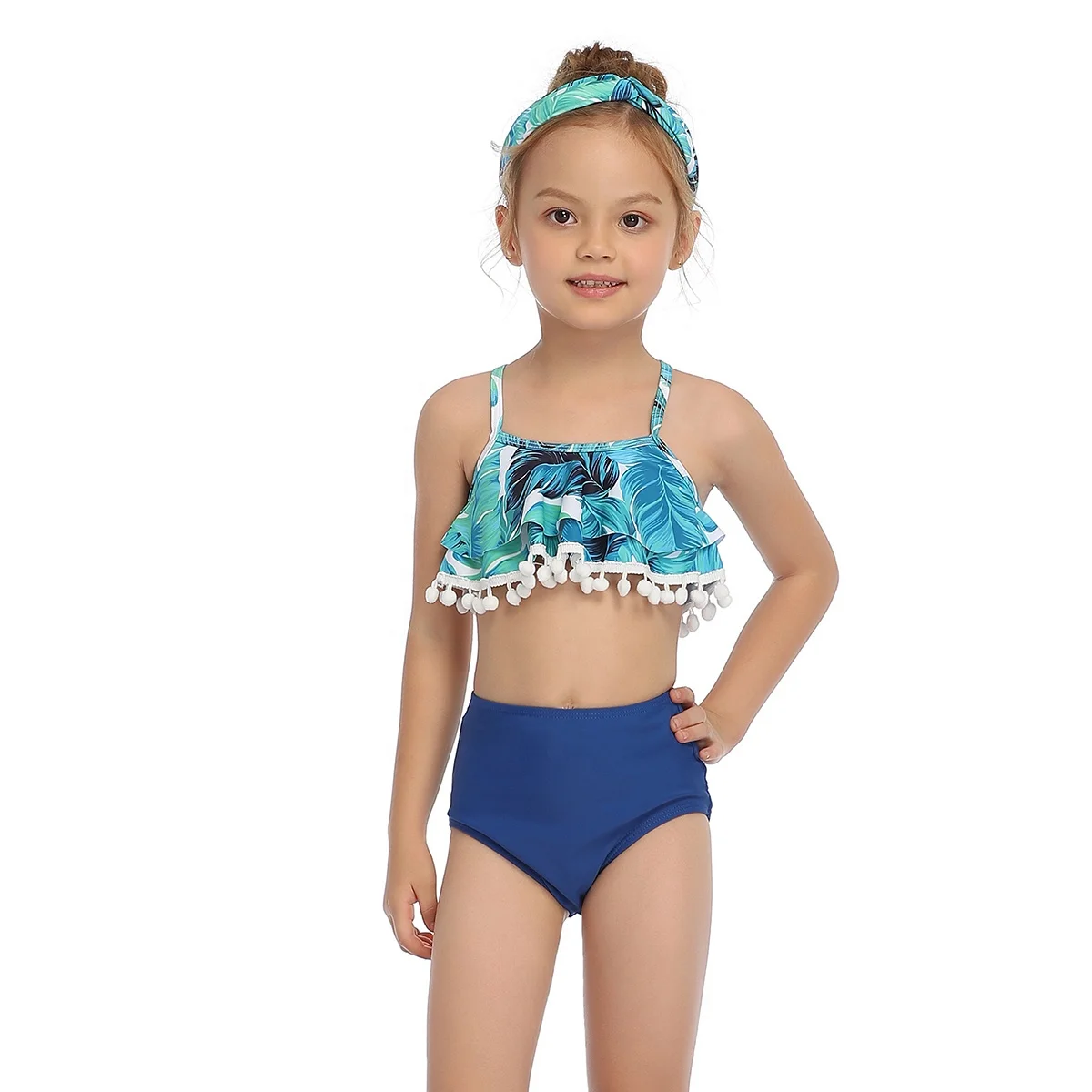 New Arrival Summer Girl Children Stripe Swimwear Baby Girl Bikini 2pcs Sets Kids Bathing Suit