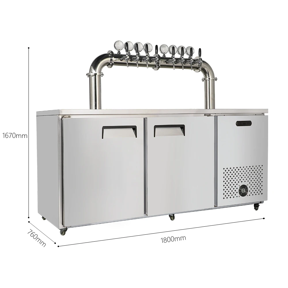 Draft Beer Cooler Machine For Sale Stainless Steel Kegerator Beer Dispenser