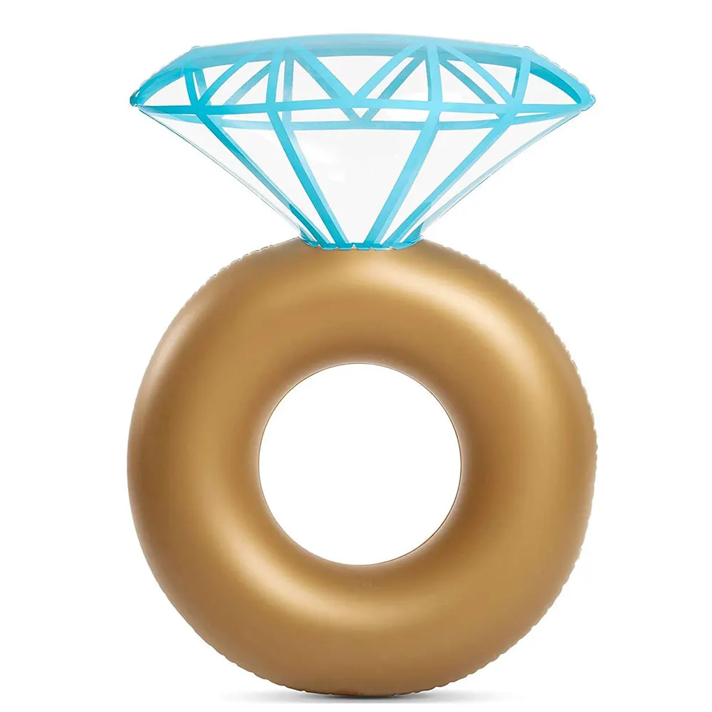 Горячая Распродажа надувной бассейн золотой бриллиант плавать плавающее кольцо для наружных водных вечеринок игрушки