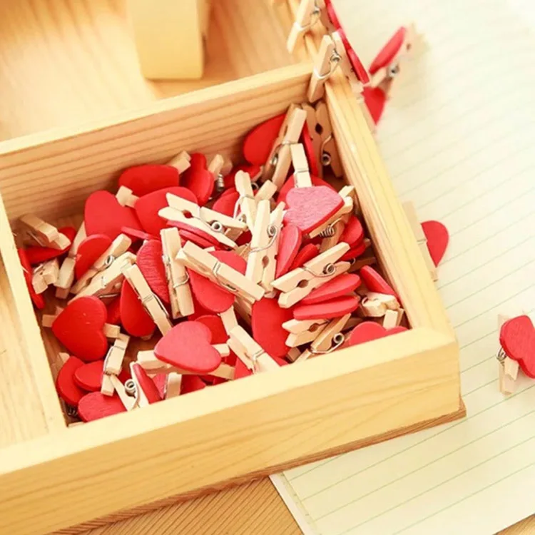 Factory price heart shape wood clothespin wooden clothes pegs clip