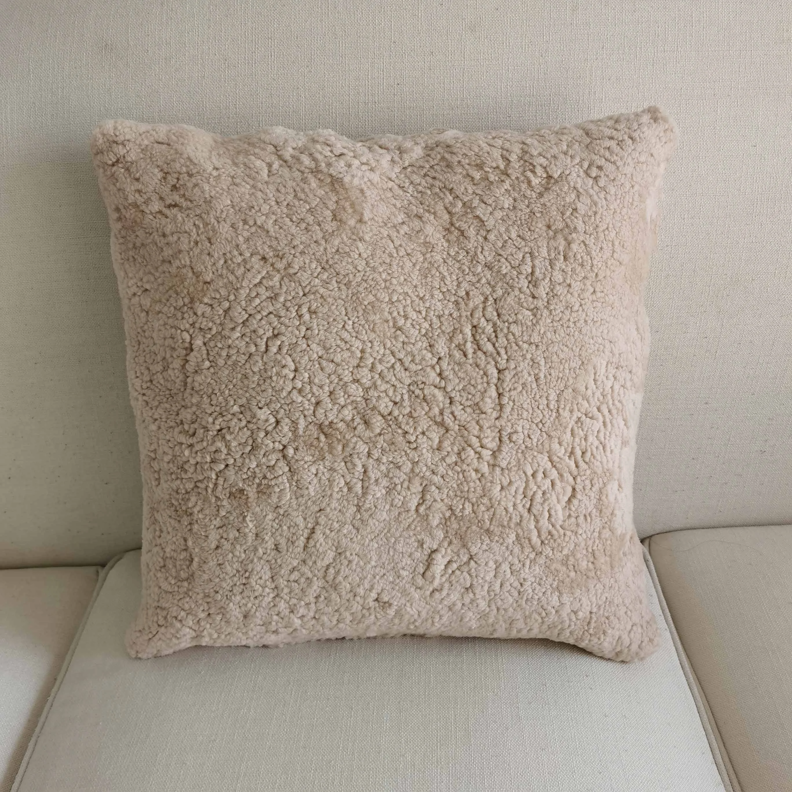 New Luxury Sofa Home Office Decorative Natural Australian Sheepskin Fur Pillow Covers Brown Real Curly Fur Cushion Covers