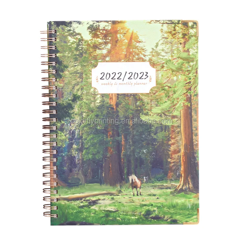 Hot selling A5 A6 Designed Customized Gold ring binder agenda Journal Diary checkered planner notebooks